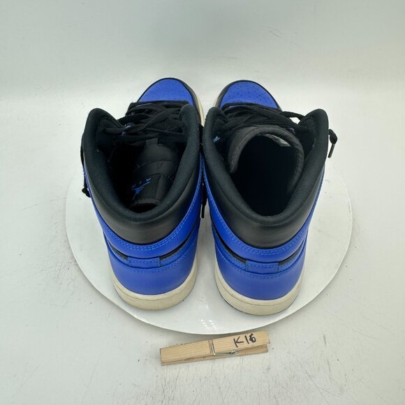 Nike Air Jordan 1 Mid Men Size 12 554724-077 Hyper Royal Black Basketball Shoes - Picture 9 of 11